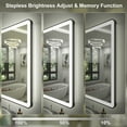 thumbnail image 4 of Apmir 77x36 inch Black Framed Bathroom Mirror with Front&Backlit, AntiFog Wall Mirror with 3 Color Dimmable, Memory and Tempered Glass, 4 of 10