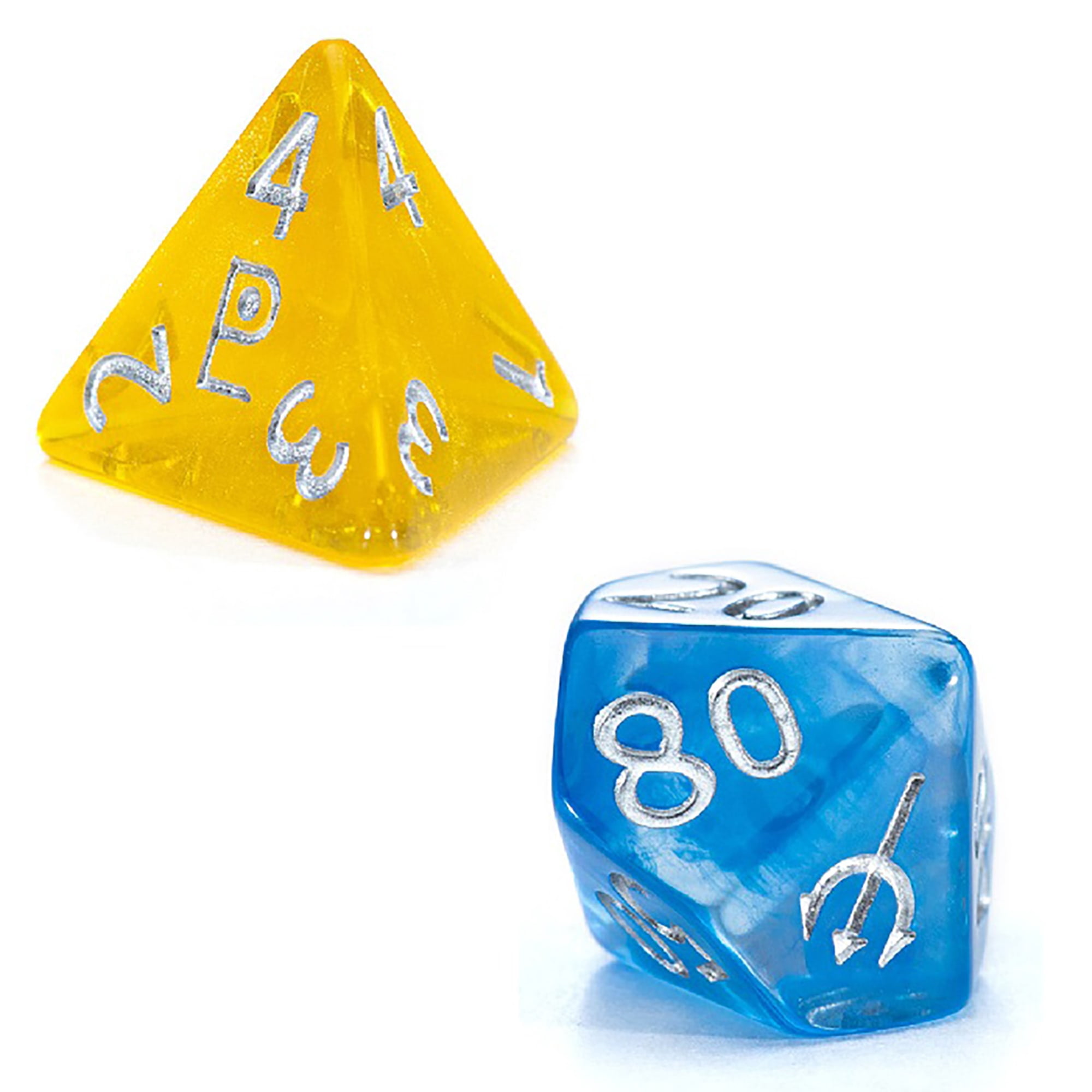 Solar System Dice - 14pc RPG Resin Set, Unique Die For Each Planet Or Solar System Object, Greek-Medieval Astronomy Symbols