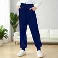 thumbnail image 2 of FAIWAD Boys Girls Cinch Bottom Sweatpants Elastic Waisted Casual Joggers Kids School Uniform Workout Gym Pants, 2 of 9