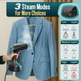 thumbnail image 2 of Steamers for Clothes, 1900W Portable Handheld Garment Steamer with 3 Settings, 300ml , Fabric Brush & Glove for Travel & Home, 2 of 6