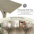 thumbnail image 4 of Euroco 59.8" Long Console Table, Farmhouse Entryway Table with Slender Curved Legs, Narrow Sofa Table Behind Couch for Living Room, Hallway,Foyer,Gray, 4 of 9