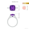 thumbnail image 4 of ANGARA Natural 3.5 Ct. Amethyst with Diamond Classic Ring in 14K White Gold for Women (Ring Size: 3.5), 4 of 9