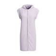 thumbnail image 5 of NominalSnug Womens Towel Dress Hooded Wearable Button Snaps Cover up Spa Beach Gym Bathrobe Towels Wrap, 5 of 8