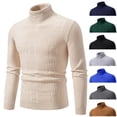 thumbnail image 4 of Men's Turtleneck Sweater Long Sleeve Ribbed Knit Pullover Casual Slim Fit Top, 4 of 4