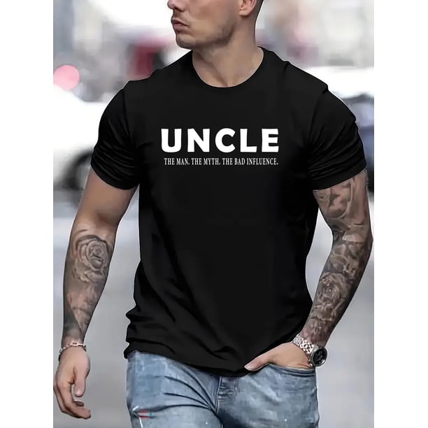 Camisetas con estampado UNCLE para hombre, informales, de secado rápido y transpirables, de manga corta para verano, deportivas de ocio.