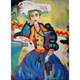 thumbnail image 2 of Amadeo de Souza-Cardoso 14x18 Black Ornate Wood Framed Double Matted Museum Art Print Titled - The Woman, 2 of 5