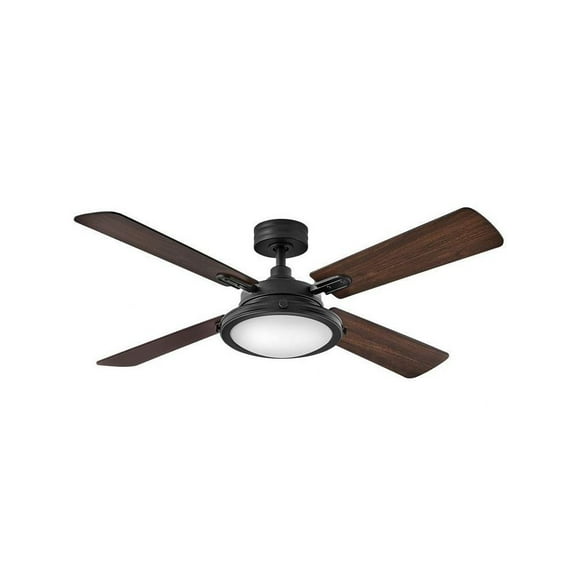 54 inch 4-Blade Ceiling Fan with Light Kit-Matte Black Finish Bailey Street Home 81-Bel-4466557