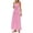 Pink, variant on YuXingFu Spring Dresses for Women Maxi Crew Neck Plus Size Womens Dress Sleeveless Solid Color Long Casual Summer Green S