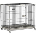 thumbnail image 1 of PawHut Dog Crate on Wheels, 30 Inch Metal Dog Cage, 1 of 10
