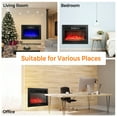 thumbnail image 6 of Gymax 28.5'' Fireplace Electric Embedded Insert Heater Glass Log Flame Remote, 6 of 10