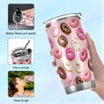 thumbnail image 5 of Sweet Donuts Insulated Tumbler Coffee Mug Double Wall Vacuum Travel Mug with Straw and Lid Stainless Steel 20 oz, 5 of 6