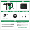 thumbnail image 2 of Rotomartillo Cincelador Martillo Demoledor 1600w Verde/NEGRO, 2 of 5
