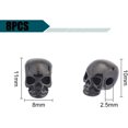 thumbnail image 4 of 8pcs Gunmetal Skull Beads Stainless Steel Skull Head Beads Retro Skull Style 2mm Hole Metal Skull Spacer Beads for Jewelry Findings Making DIY, 4 of 9
