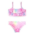 thumbnail image 3 of FUZHIQA Swimsuit With Tail 4T Kids Girls Swimsuit Colorful Printed Girls Swimsuit Baby Swimsuit,Light Pink,110, 3 of 6