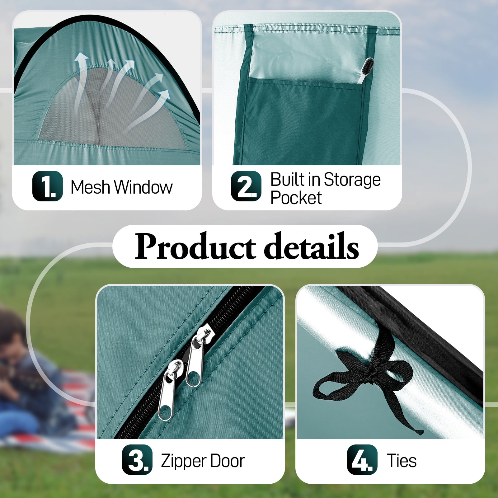 Ktaxon Changing Tent Portable Pop up Tent Camping Beach Toilet Shower Room Outdoor Bag Green