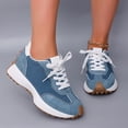 thumbnail image 2 of Rokment Women Retro Color Block Running Trainners Skate Shoes Comfortable Suede Platform Non Slip Jogging Walking Tennis Sneakers for School Streetwear Casual, 2 of 8