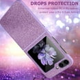 thumbnail image 6 of Compatible Sparkly Case for Samsung Galaxy Z Flip 5 5G Case with Screen Protector,Bling Rhinestone Diamond Phone Case Samsung Z Flip 5,Slim Case for Samsung Galaxy Flip 5 Case Women Girls Purple, 6 of 13