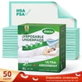 thumbnail image 2 of (2 pack) BOKYAN Bed Pads for Incontinence Disposable, 30 x 36 Waterproof Underpads, Maximum Absorbent Unisex Chucks Pad, Bed Liners Chux for Adults, Kids and Pets, XL (50 Count), 2 of 9