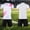 Hot Pink, variant on RKSTN Soccer Jersey Kids Short Sleeve Crew Football Jersey Shirt with Shorts 2 Piece Training Uniform Soccer Jersey Set(Red ,3XS)