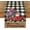Black, variant on Buffalo Plaid Truck Freedom 4th of July Patriotic Memorial Day Table Runner, Independence Day Holiday Kitchen Dining Table Decor for Indoor Outdoor Home Party Decoration 13 x 36 Inch