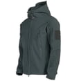 thumbnail image 1 of Chaquetas militares de piel de tiburón, suaves y resistentes al viento, impermeables y tácticas para hombre, chaquetas de combate del ejército, abrigos bombardero con capucha para hombre., 1 of 3