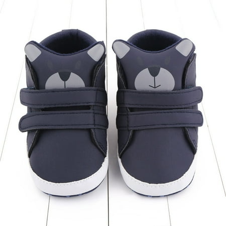 

Clearance!Toddler Shoes High-Top Sneakers Panda PU Warm Boots Breathable Shoes Solid First Walkers 0-18M