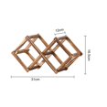 thumbnail image 2 of Wooden Display Rack Wooden Wine Storage Rack Bee-shaped Design Bottle Placement Moist Cork 3-10 Bottles Versatile Display Organizer Wood Storage Shelf, 2 of 8