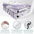 thumbnail image 4 of Quilts Full Size, Coastal Shell Purple Soft Comforter Bedding Set for Bed, Summer Ocean Shell Beach Lightweight Quilted Bedspread with Pillow Cover(2 Pieces) for All Season, 78x90 Inch, 4 of 9