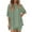 Mint Green, variant on Hueook 2 Piece Sets For Women Women's Summer Solid Color Round Neck Five Quarter Sleeved+shorts Pants Two-piece Set Khaki M