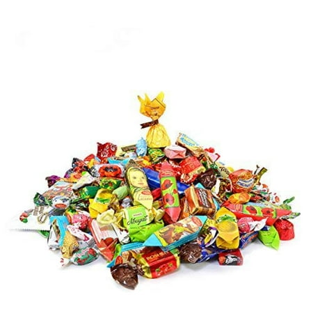 

Gourmet Russian and Ukrainian Chocolate & Caramel Candy Assortment (Roshen Slavyanka Rot Front Red October) 3 lbs