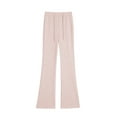 thumbnail image 4 of PuLe Bell Bottomed Pants Fo Women Wide Leg Sweatpants Cotton Fall Long Pants with Pockets Trendy Lounge Pants Trousers, 4 of 4