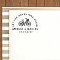 thumbnail image 2 of Printtoo Personalized Heavy Duty Violet Self Inking Wedding Favor Round Rubber Stamp Let The Adventure Begin Custom Stamper-40 mm, 2 of 6