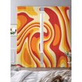 thumbnail image 3 of Orange Yellow Sheer Curtains 84 Inch Length 2 Panels Set, Modern Ombre Abstract Aesthetic Art Voile Window Treatment Rod Pocket Curtains Sheers Drapes for Bedroom/Living Room/Kitchen 52"x84"x2, 3 of 7