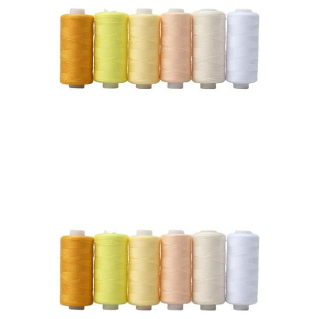 Transemion 1/2/3 Premium Polyester Thread Spools - Kit For Home Sewing Polyester Is Light color 6-color 2PCS