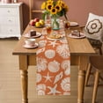 thumbnail image 2 of Orange Starfish Coastal Table Runner 72 Inches, Shell Coral Summer Beach Nautical Ocean Bed Runner Dresser Scarves Tabletop for Indoor Outdoor Parties/Ceremony/Banquet, 16" x 72", 2 of 9