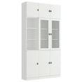 thumbnail image 3 of KULAGAGA Kitchen Pantry Storage Cabinet, 87.8"H Freestanding Storage Cabinet Cupboard for Home Office Living Room, Whiet, 3 of 8