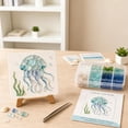 thumbnail image 5 of Sea Glass Art Kit, For Craft Tables, Family Activities, Art Rooms, Beginner Beach-Themed Craft Set, Jellyfish, 5 of 8