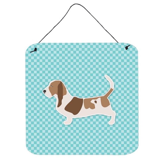 Basset Hound Damier Bleu Impressions Murales Ou de Porte