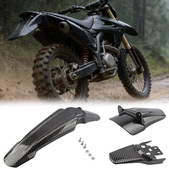 BotaniNest Front And Rear Mudguards For The Light Motorcycle Sur And Off Road Motorcycle Black Mudguards For Off Road Motorcycles