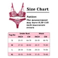 thumbnail image 3 of Ausing&nbsp;Womens Sexy Lingerie Set Floral Lace Ladies Sheer Mesh Embroidered Bra Panty Sets Two Piece Matching Push-Up Bra and Underwear S Burgundy, 3 of 6