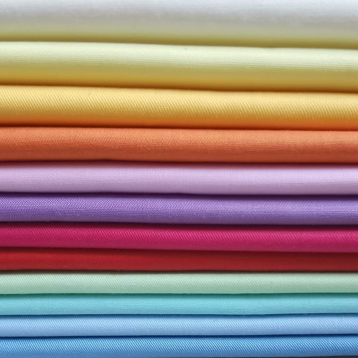 16pcs 16 x 20 inches Cotton Fabric Premium Solid Precut Fabric Pure Quilting Fat Quarter Bundles Patchwork for Sewing DIY Craft