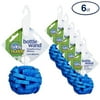 Baby Buddy Bottle Wand, 360 Degree Cleaning Baby Bottle Sponge Head Brush - Blue 6 Count