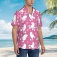 thumbnail image 5 of Daiia Cute Poodle Dog Hawaiian Shirt for Men Gentle Cotton Regular Short Sleeve Casual-Small, 5 of 9