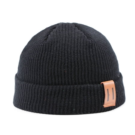 TELOLY 2026 New Fisherman Beanie Excellent Breathability Mens Beanie Hat Stretchable Design for Fishing Hiking Casual Mens Knit Hat Black