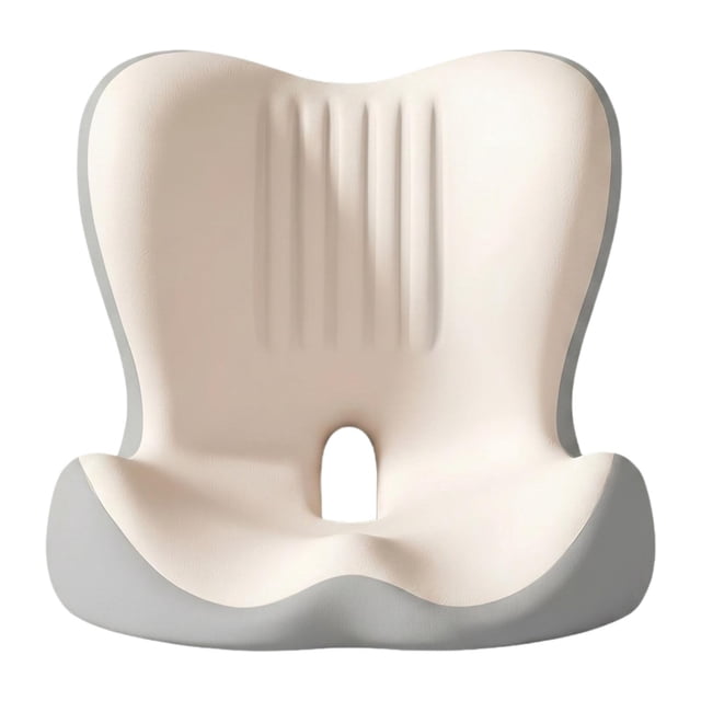 Almohadilla para el coxis, cojín de espuma viscoelástica para silla gaming, silla de oficina o de viaje. Beige
