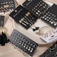 thumbnail image 2 of Conjunto de pendientes para mujer, aretes geométricos Retro coreanos, compatibles con pendientes de perlas de Metal pequeños de oro coreano, joyería de tendencia, 2 of 4