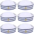 thumbnail image 1 of Sombreros de marinero Sailing azules y blancos 6 Piezas para niños estilo clásico, 1 of 5