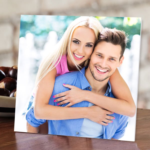 Personalized Photo Collage Print on Wood 5" x 7".