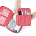 thumbnail image 7 of Fwttom Makeup Bag, Travel Toiletry Bag Large-capacity Make Up Pouch, Portable Double Layer Cosmetic Storage Organizer for Women Men, Orange, 7 of 7