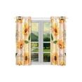thumbnail image 2 of CADecor Retro Vintage Window Kitchen Curtain, Sunflower Yellow Window Treatment Panel Curtains,26x39 inches,Set of 2, 2 of 3